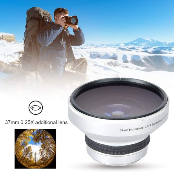 37mm 0.25X Super Fisheye Additional Lens - Strong Applicability - for Macro Closeup Shooting - for 37mm Caliber Camera Lenses - Image 2