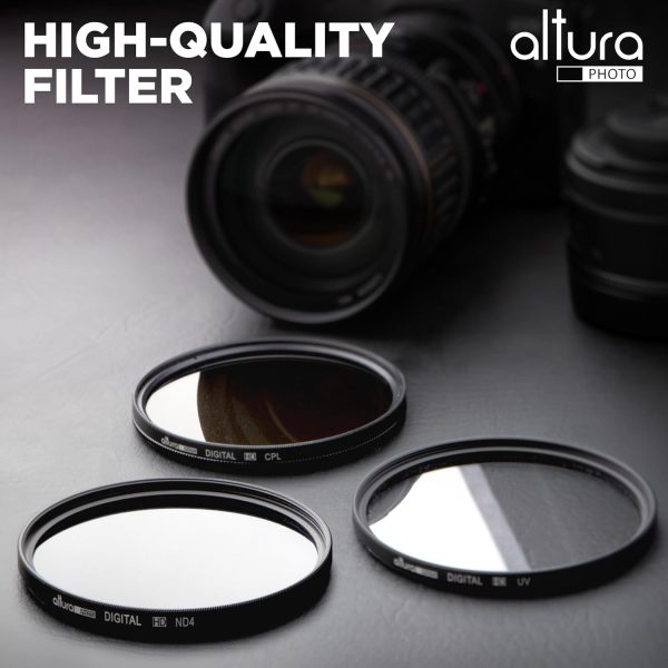 Altura Photo 55mm Lens Filter Kit - Multi-Coated UV Protector, CPL Polarizing and ND Neutral Density Filters + Case for Camera Accessories & Lenses - Image 2