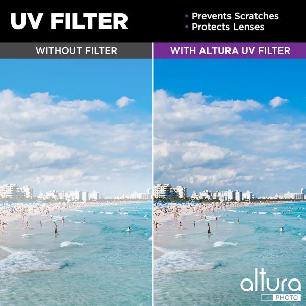 Altura Photo 55mm Lens Filter Kit - Multi-Coated UV Protector, CPL Polarizing and ND Neutral Density Filters + Case for Camera Accessories & Lenses - Image 3