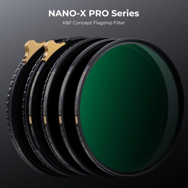 K&F Concept 82mm Variable ND2-32 ND Lens Filter & Circular Polarizing Filter 2-in-1 for Camera Lens, Waterproof Scratch Resistant 36 Multi-Coated Lens Filter (Nano-X PRO Series) - Image 4