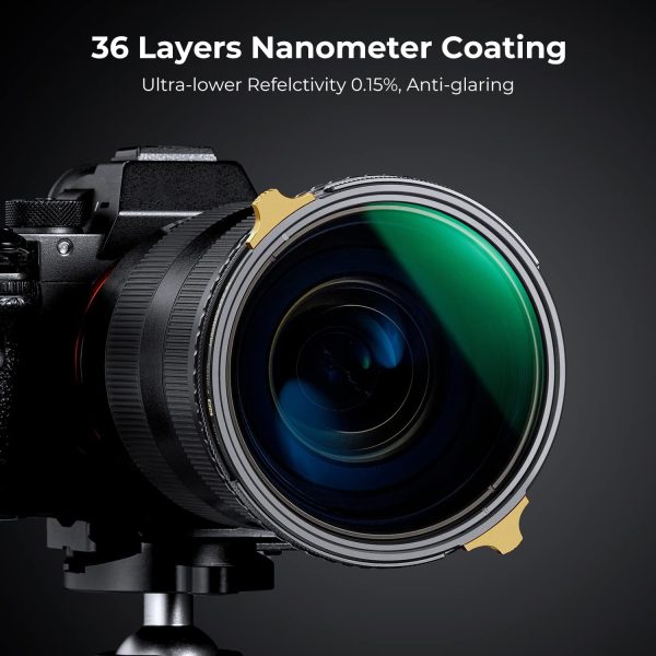 K&F Concept 82mm Variable ND2-32 ND Lens Filter & Circular Polarizing Filter 2-in-1 for Camera Lens, Waterproof Scratch Resistant 36 Multi-Coated Lens Filter (Nano-X PRO Series) - Image 6